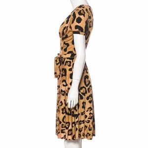 Blumarine Silk Leopard Print Dress, size 42